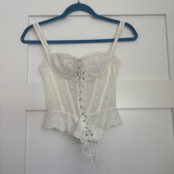 NWT Miaou Deville Lace Up Eyelet Corset Top - Picture 3 of 7